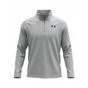 Under Armour Kids Gray HeatGear Quarter Zip Pullover Long Sleeve Shirt YMD M